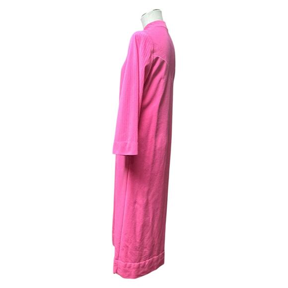 Vintage Vassarette Half Zip Full Length Robe Pink 12 - Picture 5 of 7